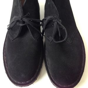Clarks Original Desert Boots Black Suede 8.5